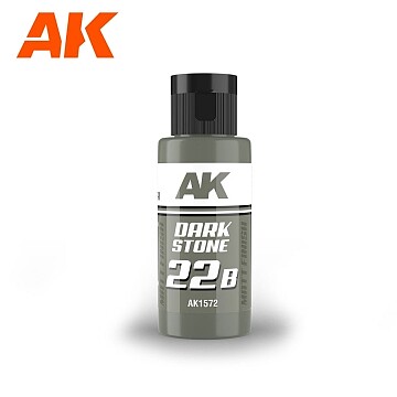 AK 22B Dark Stone Paint Dual Exo Scenery (60ml Bottle) Hobby and Model Acrylic Paint #1572