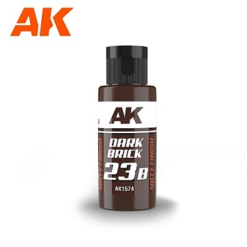 AK 23B Dark Brick Paint Dual Exo Scenery (60ml Bottle) Hobby and Model Acrylic Paint #1574