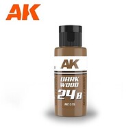 AK 24B Dark Wood Paint Dual Exo Scenery (60ml Bottle) Hobby and Model Acrylic Paint #1576