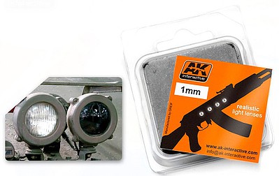 AK 1mm White Light Lenses (4) Plastic Model Vehicle Accessory #200