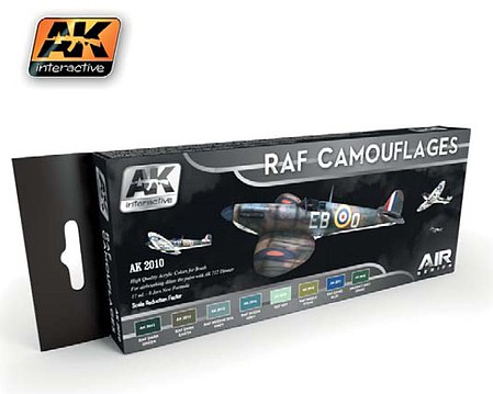 AK Air Series RAF Camouflages Acrylic Hobby and Model Paint Set #2010