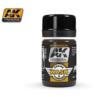 AK Air Series Wash for Aircraft Engine 35ml Bottle Hobby and Model Enamel Paint #2033