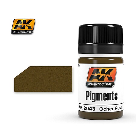 AK Ochre Rust Pigment 35ml Bottle Model Paint Pigment #2043