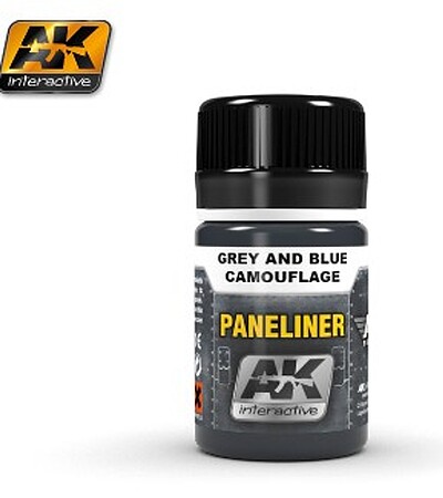 AK Air Series Panel Liner for Grey & Blue Camouflage Hobby and Model Acrylic Paint #2072