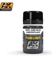 AK Air Series Panel Liner for Grey & Blue Camouflage Hobby and Model Acrylic Paint #2072