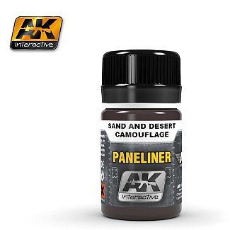 AK Air Series Panel Liner for Sand & Desert Camouflage Hobby and Model Acrylic Paint #2073
