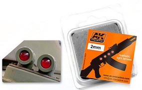 AK 2mm Red Light Lenses (4) Plastic Model Vehicle Accessory #207 AK 2mm Red Light Lenses (4) Plastic Model Vehicle Accessory #207