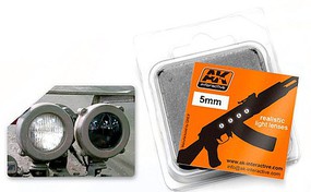AK 5mm White Light Lenses (4) Plastic Model Vehicle Accessory #218