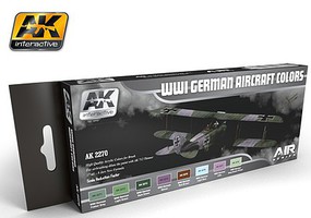 AK WWI German Aircraft Colors Acrylic Paint Set (8) Hobby and Model Paint Supply #2270 AK WWI German Aircraft Colors Acrylic Paint Set (8) Hobby and Model Paint Supply #2270