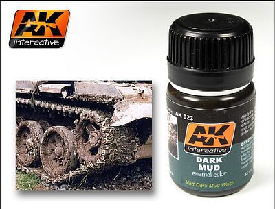 AK Dark Mud Enamel Paint 35ml Bottle Hobby and Model Enamel Paint #23
