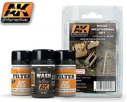 AK Wood Weathering Enamel Set 35ml Bottle (3) Hobby and Model Paint Set #260