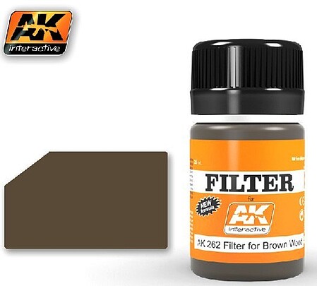 AK Filter for Brown Wood Enamel Paint 35ml Bottle Hobby and Model Enamel Paint #262