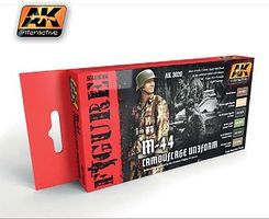 AK Figure Series M44 Camouflage Uniform Acrylic Hobby and Model Paint Set #3020 AK Figure Series M44 Camouflage Uniform Acrylic Hobby and Model Paint Set #3020