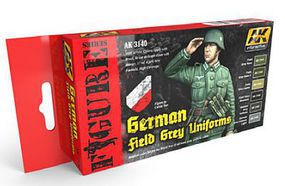 AK German Field Grey Uniforms (6 Colors) 17ml Bottles Hobby and Model Acrylic Paint #3140 AK German Field Grey Uniforms (6 Colors) 17ml Bottles Hobby and Model Acrylic Paint #3140