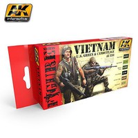 AK Vietnam US Green & Camouflage Acrylic Paint Set (6) 17ml Hobby and Model Paint Supply #3200 AK Vietnam US Green & Camouflage Acrylic Paint Set (6) 17ml Hobby and Model Paint Supply #3200