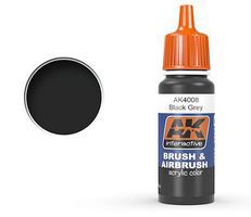 Black Grey Acrylic Paint 17ml Bottle Hobby and Model Acrylic Paint #4008