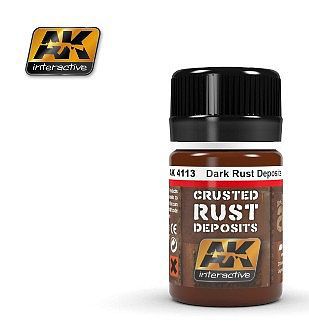 AK Dark Rust Deposits Enamel Paint 35ml Bottle Hobby and Model Enamel Paint #4113