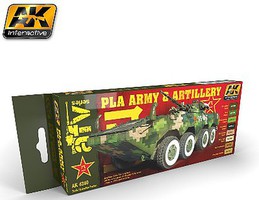 PLA Army & Artillery Acrylic Paint Set (8 Colors) 17ml Hobby and Model Paint Supply #4240