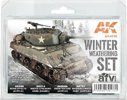 AK AFV Series- Winter Weathering Acrylic/Enamel Paint Set (14, 88, 751, 8088) AK AFV Series- Winter Weathering Acrylic/Enamel Paint Set (14, 88, 751, 8088)