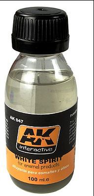 AK White Spirit Enamel Thinner 100ml Bottle Hobby and Model Enamel Paint #47