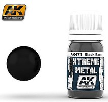AK Xtreme Metal Satin Black Base Hobby and Model Acrylic Paint #471