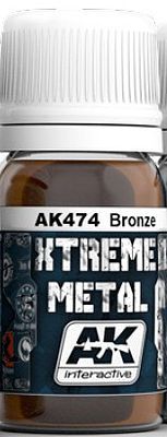 AK Xtreme Metal Bronze Metallic Paint (30ml) Hobby and Model Enamel Paint #474