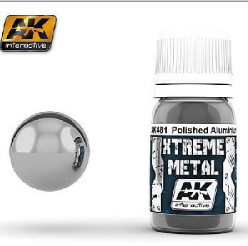 AK Xtreme Metal Polished Aluminum Metallic Hobby and Model Acrylic Paint #481