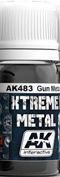 AK Xtreme Metal Gun Metal Metallic Paint (30ml) Hobby and Model Enamel Paint #483