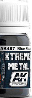 AK Xtreme Metal Blue Electric Metallic Paint (30ml) Hobby and Model Enamel Paint #487