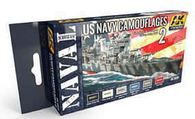 AK US Navy Camouflage Vol.2 (6 Colors) 17ml Bottles Hobby and Model Acrylic Paint #5020 AK US Navy Camouflage Vol.2 (6 Colors) 17ml Bottles Hobby and Model Acrylic Paint #5020