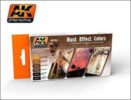 AK Rust Effects Acrylic Paint Hobby and Model Paint Set #551 AK Rust Effects Acrylic Paint Hobby and Model Paint Set #551