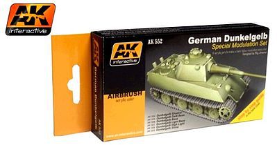 AK German Dunkelgelb Modulation Acrylic Paint Hobby and Model Paint Set #552