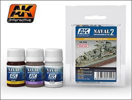 AK Naval Ships Weathering Vol.2 Enamel Paint Hobby and Model Paint Set #556