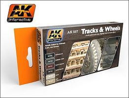 AK Track & Wheels Acrylic Paint Hobby and Model Paint Set #557 AK Track & Wheels Acrylic Paint Hobby and Model Paint Set #557