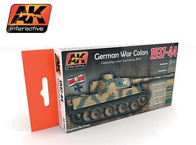 AK German War Colors 1937-44 Acrylic Paint Hobby and Model Paint Set #560