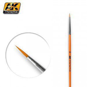 AK Size 3/0 Synthetic Round Brush Hobby and Model Paint Brush #601