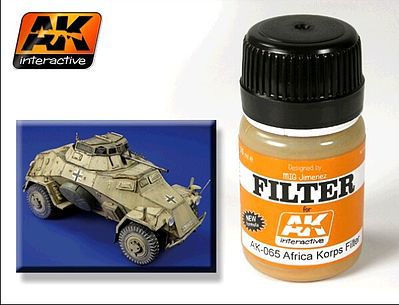 AK Afrika Korps Filter Enamel Paint 35ml Bottle Hobby and Model Enamel Paint #65