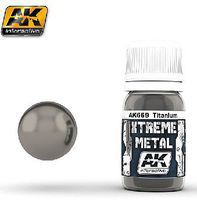 AK Xtreme Metal Titanuim Metallic Paint 30ml Bottle Hobby and Model Enamel Paint #669