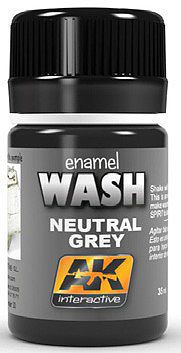 AK Neutral Grey Wash Enamel Paint 35ml Bottle Hobby and Model Enamel Paint #677