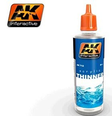 AK Acrylic Thinner 60ml Bottle Hobby and Model Acrylic Paint #712