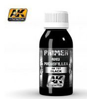 AK Black Primer & Microfiller 100ml Bottle Hobby and Model Enamel Paint #757
