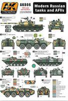 AK Modern Russian Tanks & AFVs (Wet Transfer) Plastic Model Vehicle Decal #806 AK Modern Russian Tanks & AFVs (Wet Transfer) Plastic Model Vehicle Decal #806