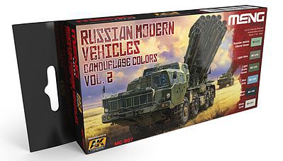 AK Russian Modern Vehicles Camouflage Colors Vol.2 (6 Colors) Hobby and Model Acrylic Paint #807