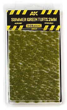 AK Summer Green Tufts 6mm (Self Adhesive) Plastic Model Military Diorama Kit 1/35 Scale #8120