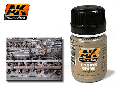 AK Engine Grime Enamel Paint 35ml Bottle Hobby and Model Enamel Paint #82