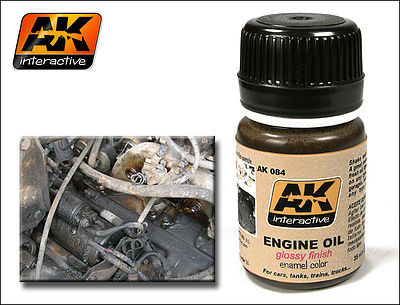 AK Engine Oil Glossy Enamel Paint 35ml Bottle Hobby and Model Enamel Paint #84