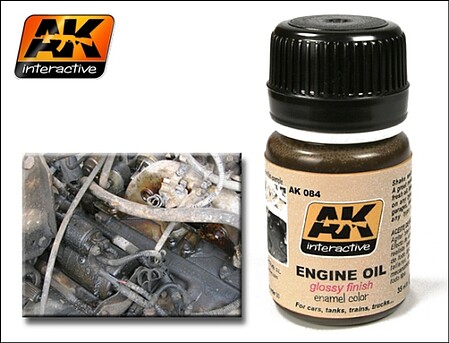 AK Engine Oil Glossy Enamel Paint 35ml Bottle Hobby and Model Enamel Paint #84