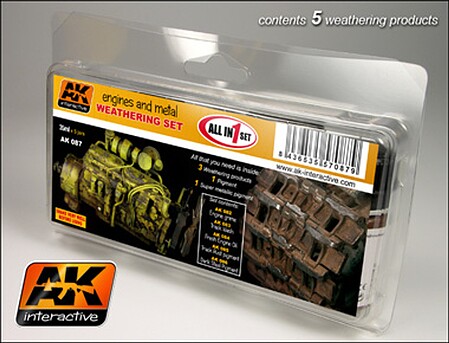 AK Interactive Basic Weathering Paint Set (49, 88, 677)