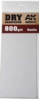 AK Dry Sandpaper Sheets 800 Grit (3) AK Dry Sandpaper Sheets 800 Grit (3)