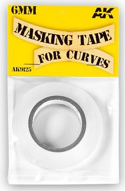 AK Masking Tape for Curves 6mm Hobby and Model Paint Supply #9125